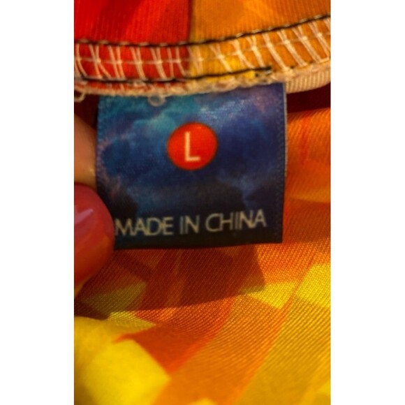 Kaladescope 3D Hoodie Sweatshirt Size Large Rag-tied Tie-dyed Rainbow Swirl - Picture 5 of 9